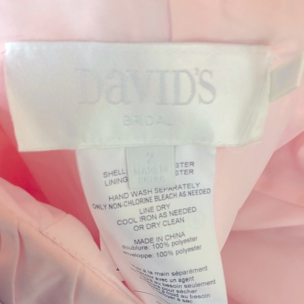 David’s Bridal Bridesmaid Prom Petal (pink) F15555 - Picture 5 of 7